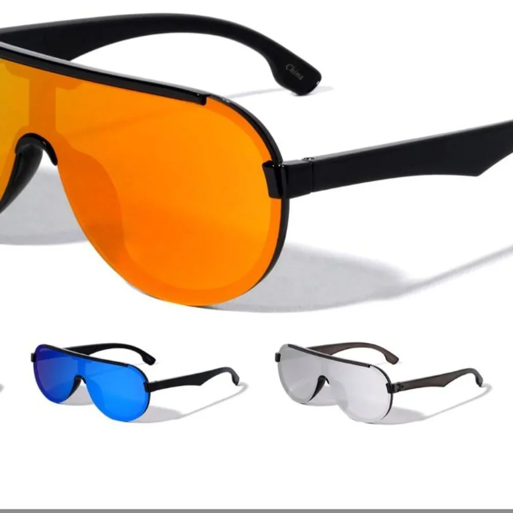 Men Sunglasses Blue Mirror Lens Light Weight Driving Running Fishing Style Gafas